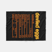 Deviled Egg Nutrition Facts Funny Thanksgiving Chr Fleece Deken (Voorkant (Horizontaal))