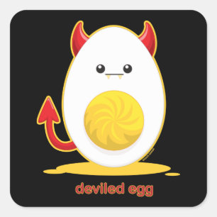Deviled Egg Vierkante Sticker