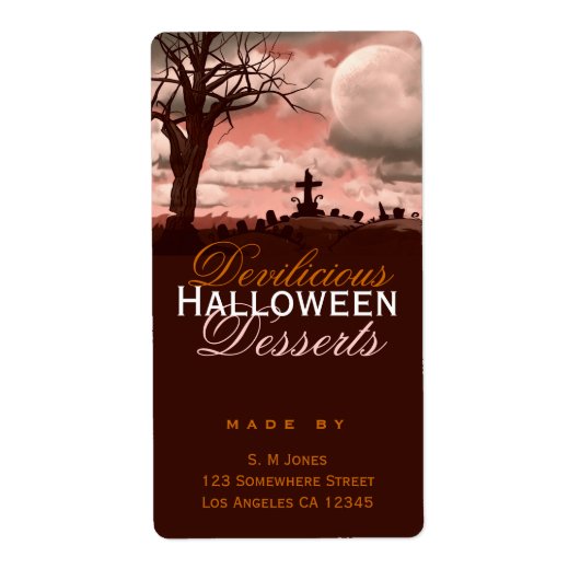 Devilicious Halloween Desserts Food Label (Voorkant)