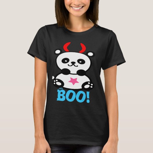 ♫ Devilish Cute Baby-Panda Burnout T-Shirt (Fit) ♥ (Voorkant)