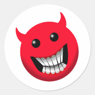 Devilish Smile Ronde Sticker