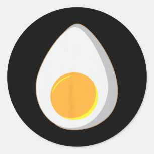 Devilled Egg Kostuum Koel Gekookt Ei Gift Ronde Sticker