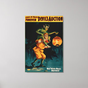 Devil's Auction White Man's Burden Theater Canvas Afdruk