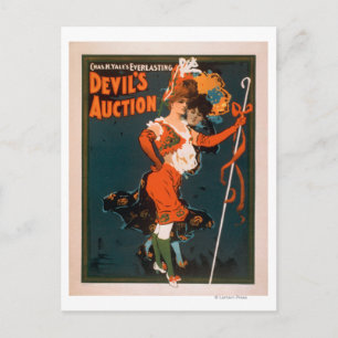 Devil's Auction Woman in Costume Theater 3 Briefkaart