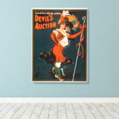 Devil's Auction Woman in Costume Theater 3 Canvas Afdruk (Insitu (Houten vloer))