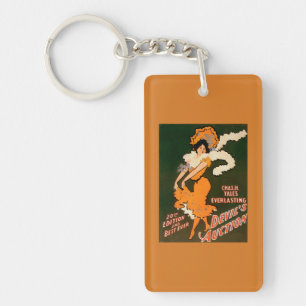 Devil's Auction Woman in Costume Theater Sleutelhanger