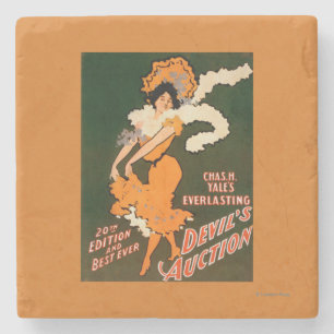 Devil's Auction Woman in Costume Theater Stenen Onderzetter