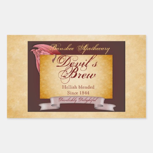  Devil's Brew Halloween Bottle Stickers (Voorkant)
