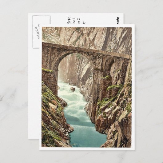 Devil's Bridge, Andermatt,  Pho Zwitserland Briefkaart (Voorkant / Achterkant)