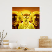 Devils en Angels Poster (Keuken)