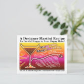 Devil's Food Cake Martini Recept Kaart Briefkaart (Staand voorkant)