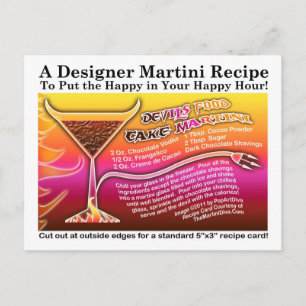 Devil's Food Cake Martini Recept Kaart Briefkaart