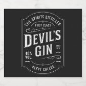 Devil's Gin Label Sticker (Enkel label)