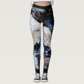 Devils Golf Course Abstract, persoonlijke naam Leggings (Voorkant)