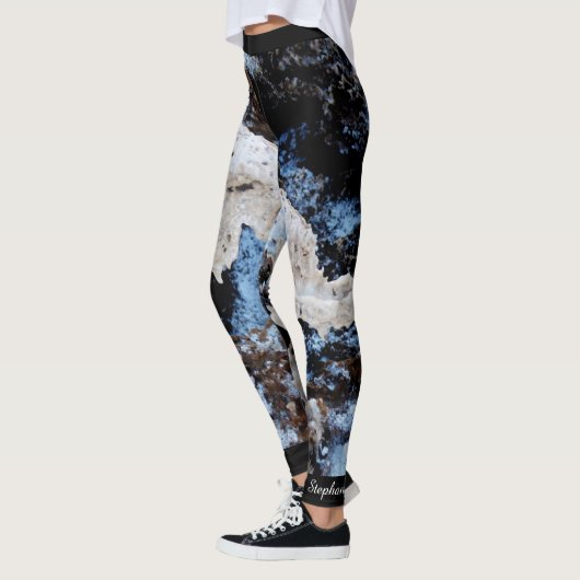 Devils Golf Course Abstract, persoonlijke naam Leggings (Links)