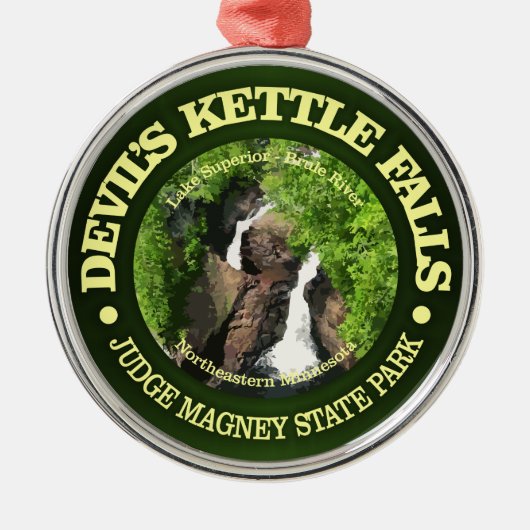 Devil's Kettle Herfsten Metalen Ornament (Voorkant)