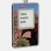 Devil's Kitchen in Sedona Arizona Verzilverd Kader Ornament (Rechts)