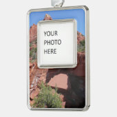 Devil's Kitchen in Sedona Arizona Verzilverd Kader Ornament (Links)