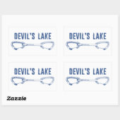 Devil's Lake Rock Climate Rechthoekige Sticker (Vel)