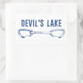 Devil's Lake Rock Climate Rechthoekige Sticker (Tas)