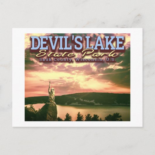 DEVILS LAKE - WISCONSIN VERENIGDE STATEN BRIEFKAART (Voorkant)
