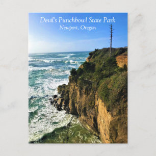 Devil's Punchbowl State Park, Newport, Oregon Post Briefkaart
