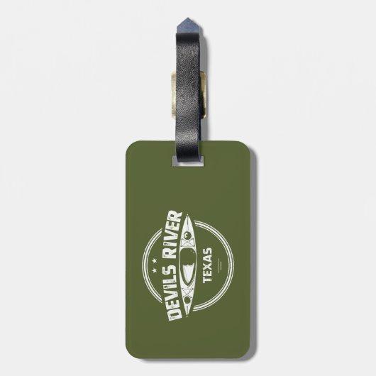Devils River Texas Kayaking Bagagelabel (Achterkant verticaal)