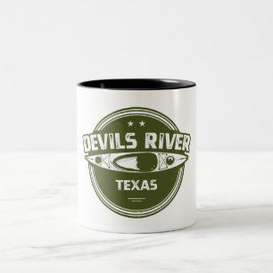 Devils River Texas Kayaking Tweekleurige Koffiemok