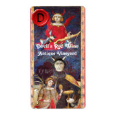 DEVIL'S RODE WINE WAX SEAL MONOGRAM/ANTIEK DOELSTE ETIKET (Voorkant)