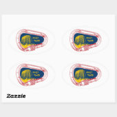 Devil's toren, klimmer Carabiner Ovale Sticker (Vel)
