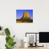 Devils Tower National Monument in Wyoming Poster (Thuiskantoor)