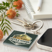 Devils Tower National Monument Travel Art  Sleutelhanger (Voorkant Rechts)