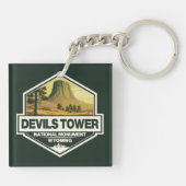 Devils Tower National Monument Travel Art  Sleutelhanger (Achterkant)