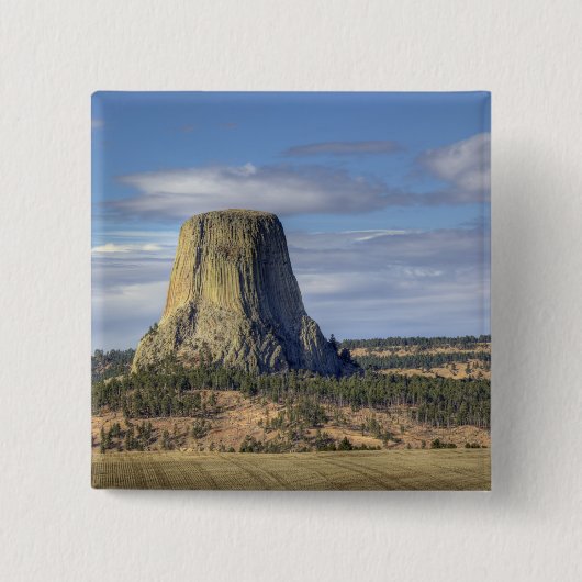 Devils Tower National Monument Vierkante Button 5,1 Cm (Voorkant)