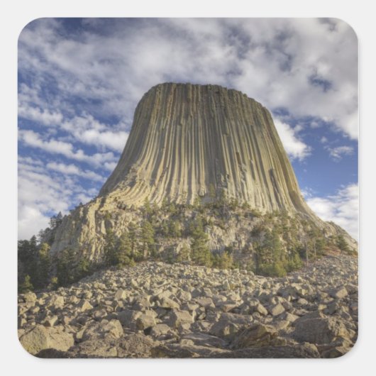 Devils Tower National Monument Vierkante Sticker (Voorkant)