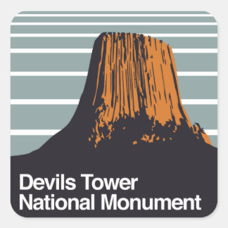 Devils Tower National Monument Vierkante Sticker