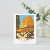Devils Tower National Monument Wyoming  Briefkaart (Staand voorkant)