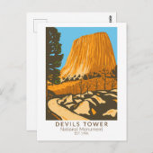 Devils Tower National Monument Wyoming  Briefkaart (Voorkant / Achterkant)