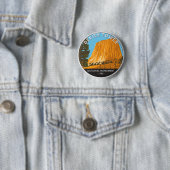 Devils Tower National Monument Wyoming  Ronde Button 5,7 Cm (In situ)