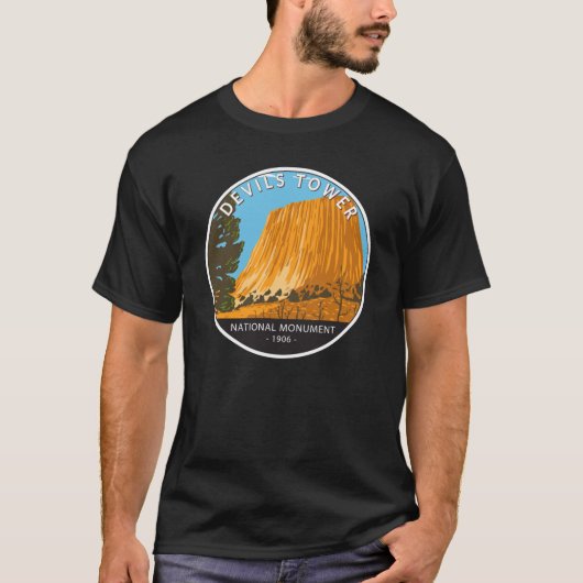 Devils Tower National Monument Wyoming T-shirt (Voorkant)