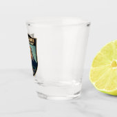 Devils Tower National Monument Wyoming Waterverf Shot Glas (Rechts)