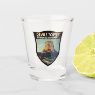 Devils Tower National Monument Wyoming Waterverf Shot Glas