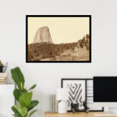 Devil's Tower or Beer Lodge WY 1888 Poster (Thuiskantoor)