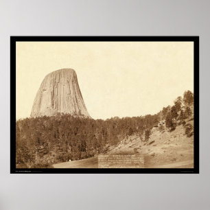 Devil's Tower or Beer Lodge WY 1888 Poster