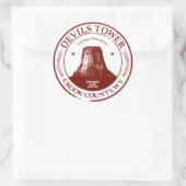 Devils Tower Ronde Sticker (Tas)