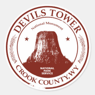 Devils Tower Ronde Sticker