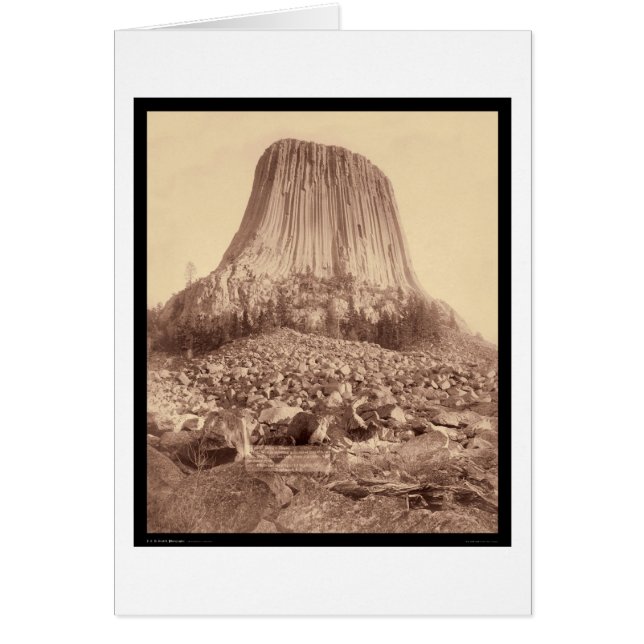 Devil's Tower van West Side WY 1890 (Voorkant)