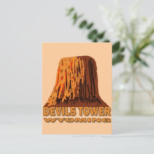 DEVILS TOWER WYOMING BRIEFKAART (Staand voorkant)