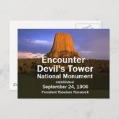 Devil's Tower WYOMING Briefkaart (Voorkant / Achterkant)