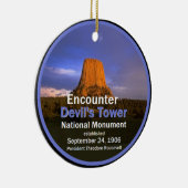 Devil's Tower WYOMING Keramisch Ornament (Rechts)